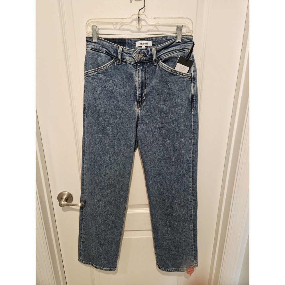 RE/DONE The Westley Jeans Womens 26 Blue Mere Straight Leg High Rise NWT $295